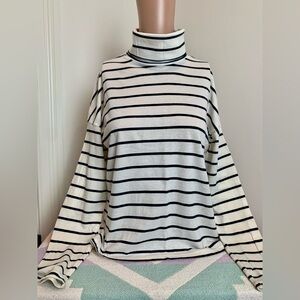 A&F striped turtleneck tee